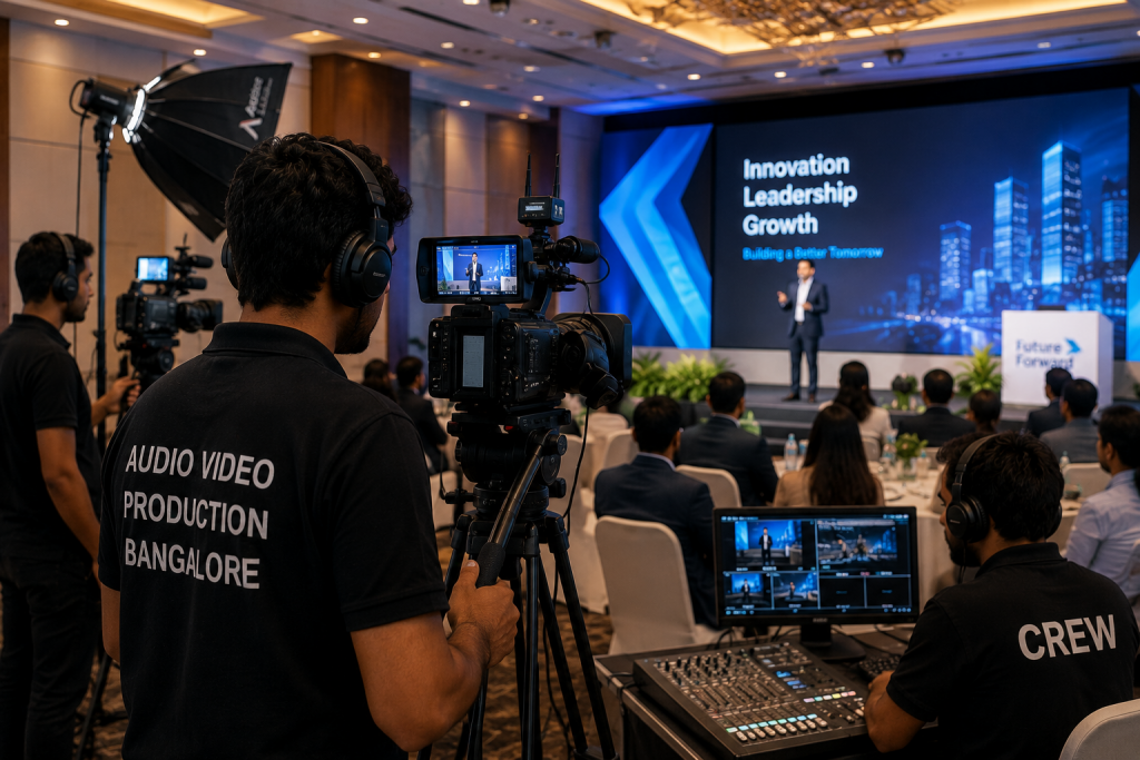 audio video production Bangalore crew filming corporate event